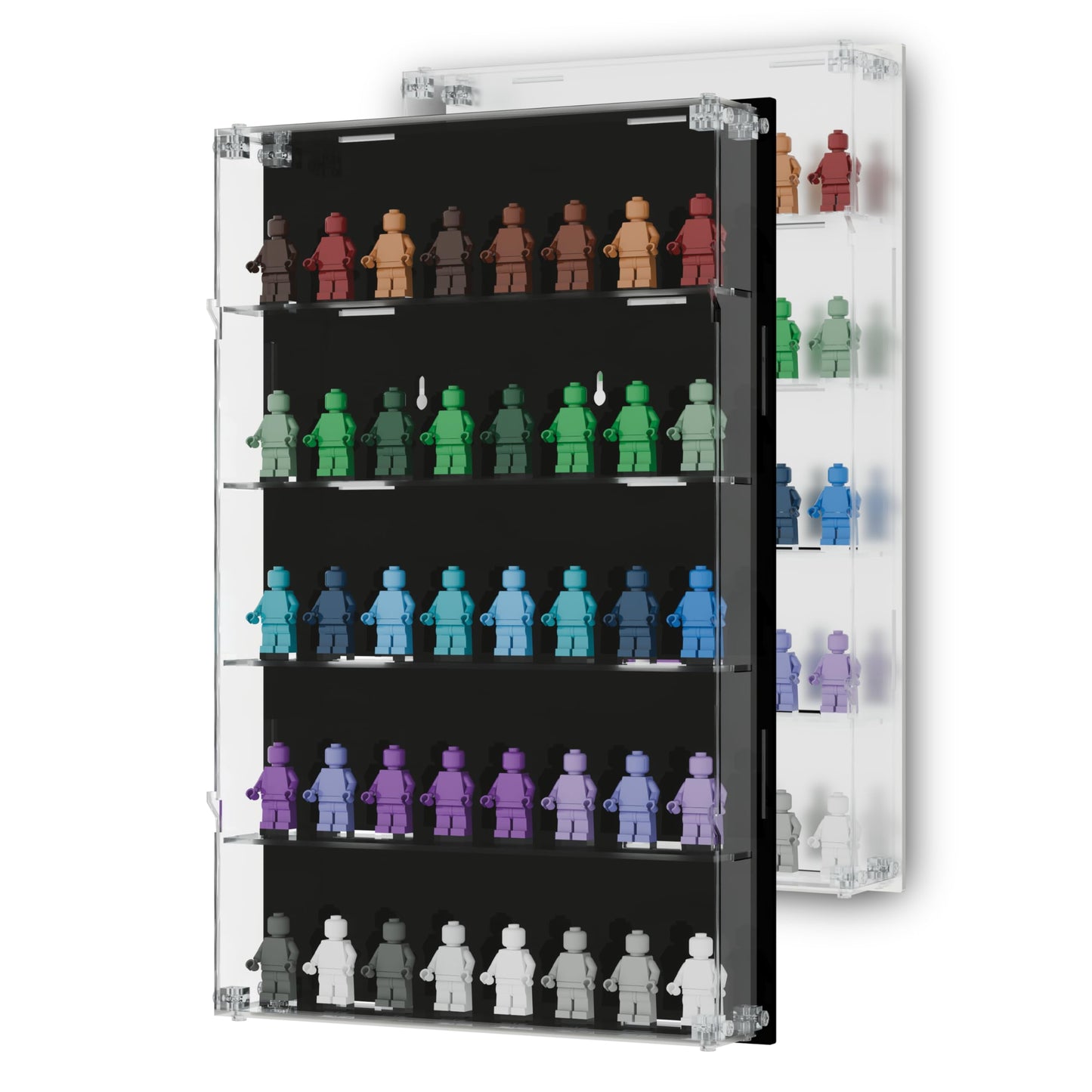 Homelodge Acrylic Minifigure Display Case — Wall-Mount for 40 Figures