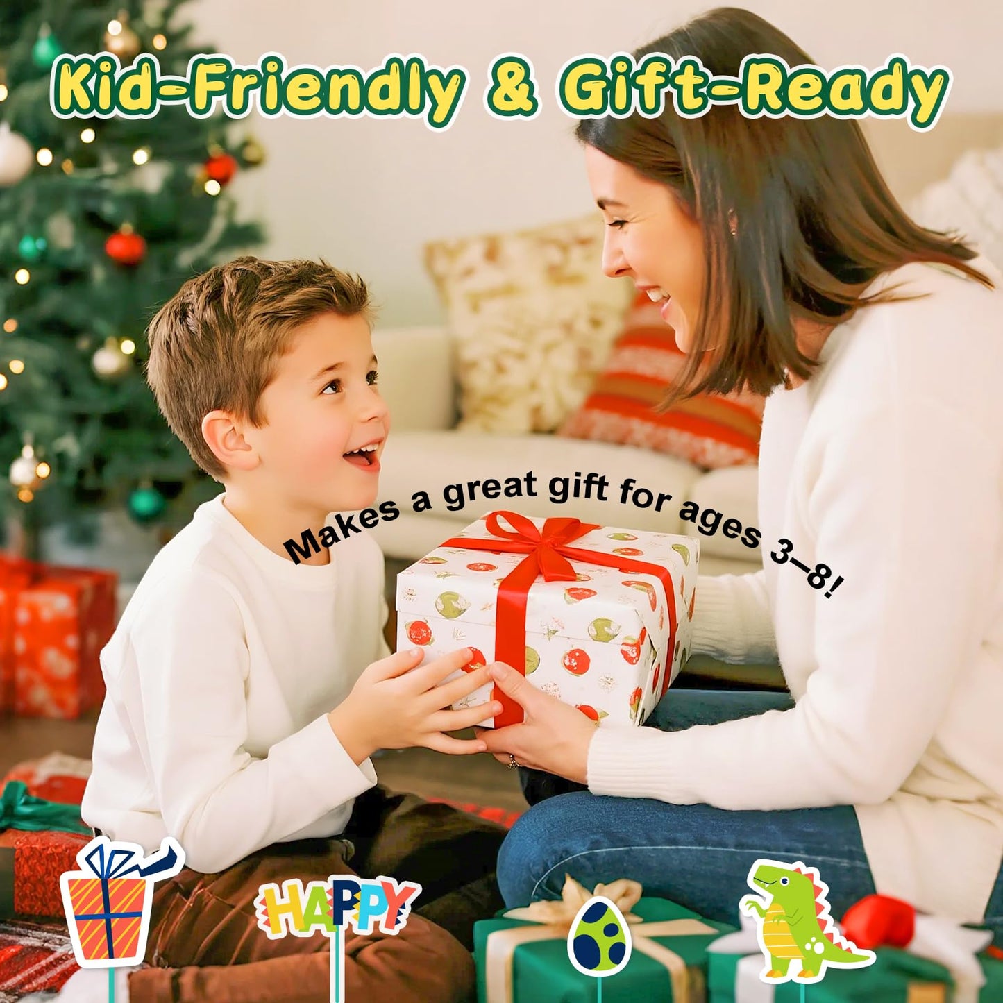 HOMESTEC Phonics Flash Cards with Talking Dino Pen — Learn to Read for Kids 3–6