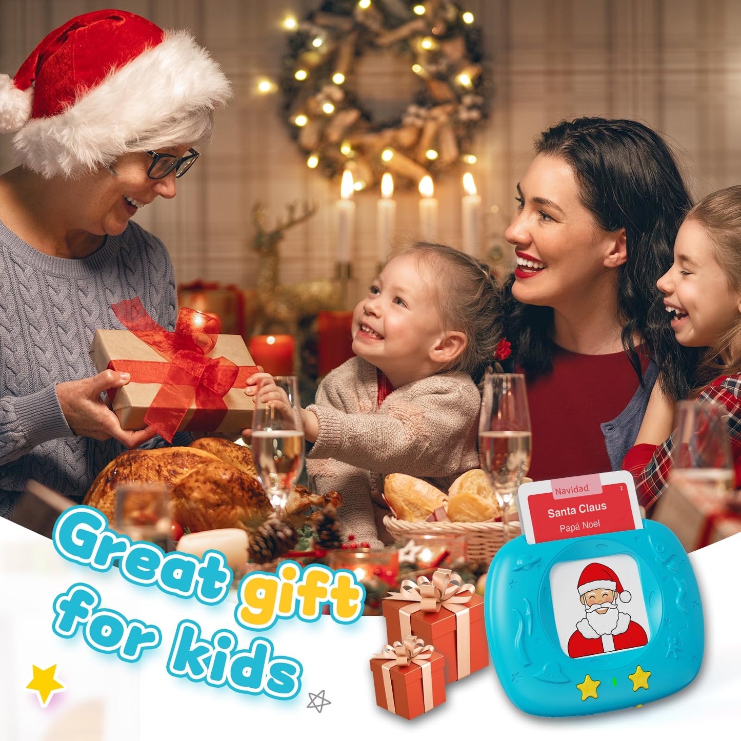 HOMESTEC Toddlers Bilingual Flash Cards – English & Spanish (288 Words)