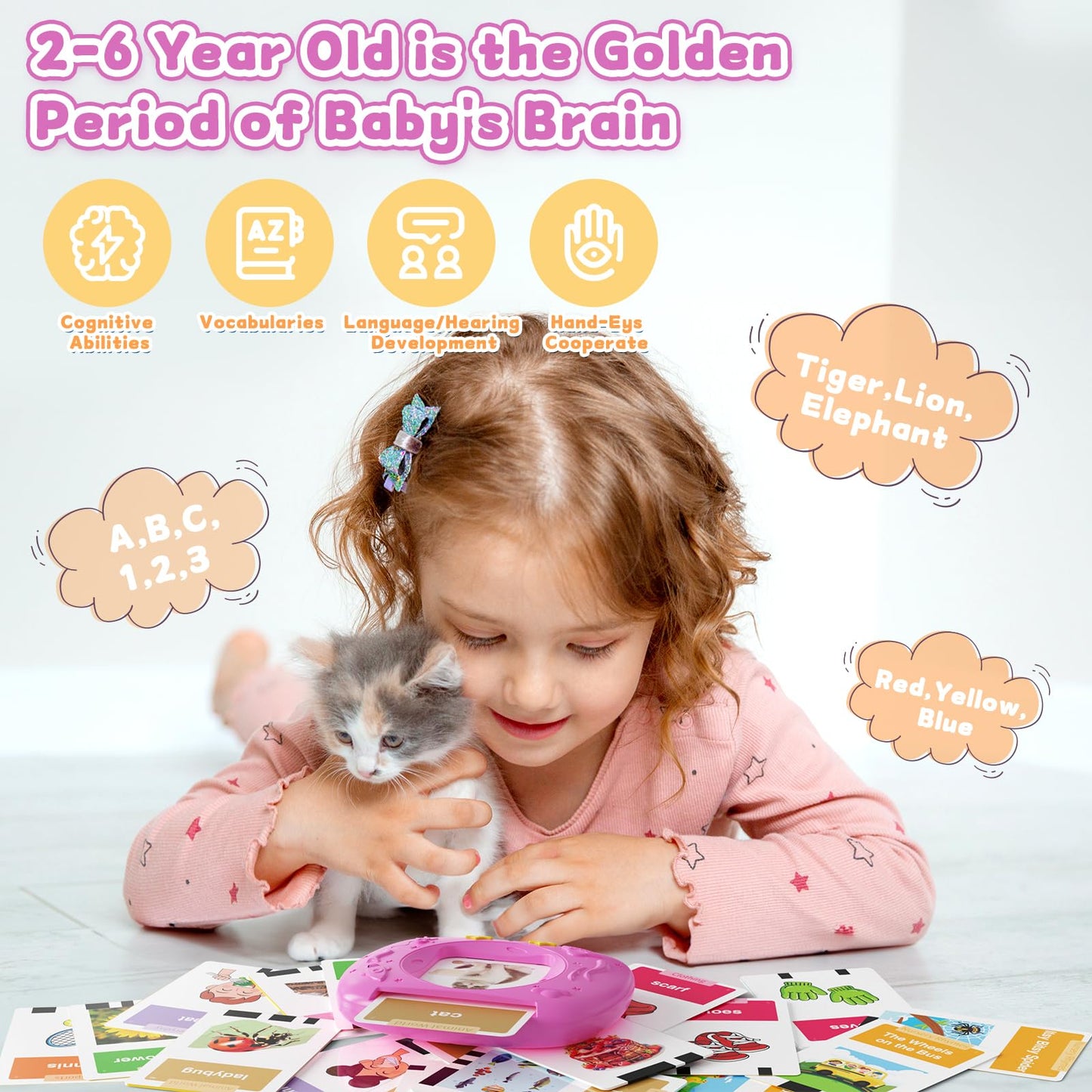 Homestec Toddlers Talking Flash Cards – 288 Sight Words with American Accent