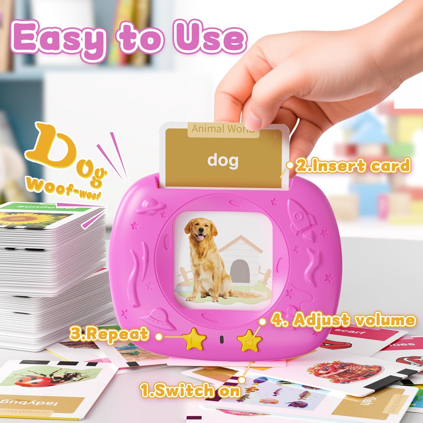 Homestec Toddlers Talking Flash Cards – 288 Sight Words with American Accent