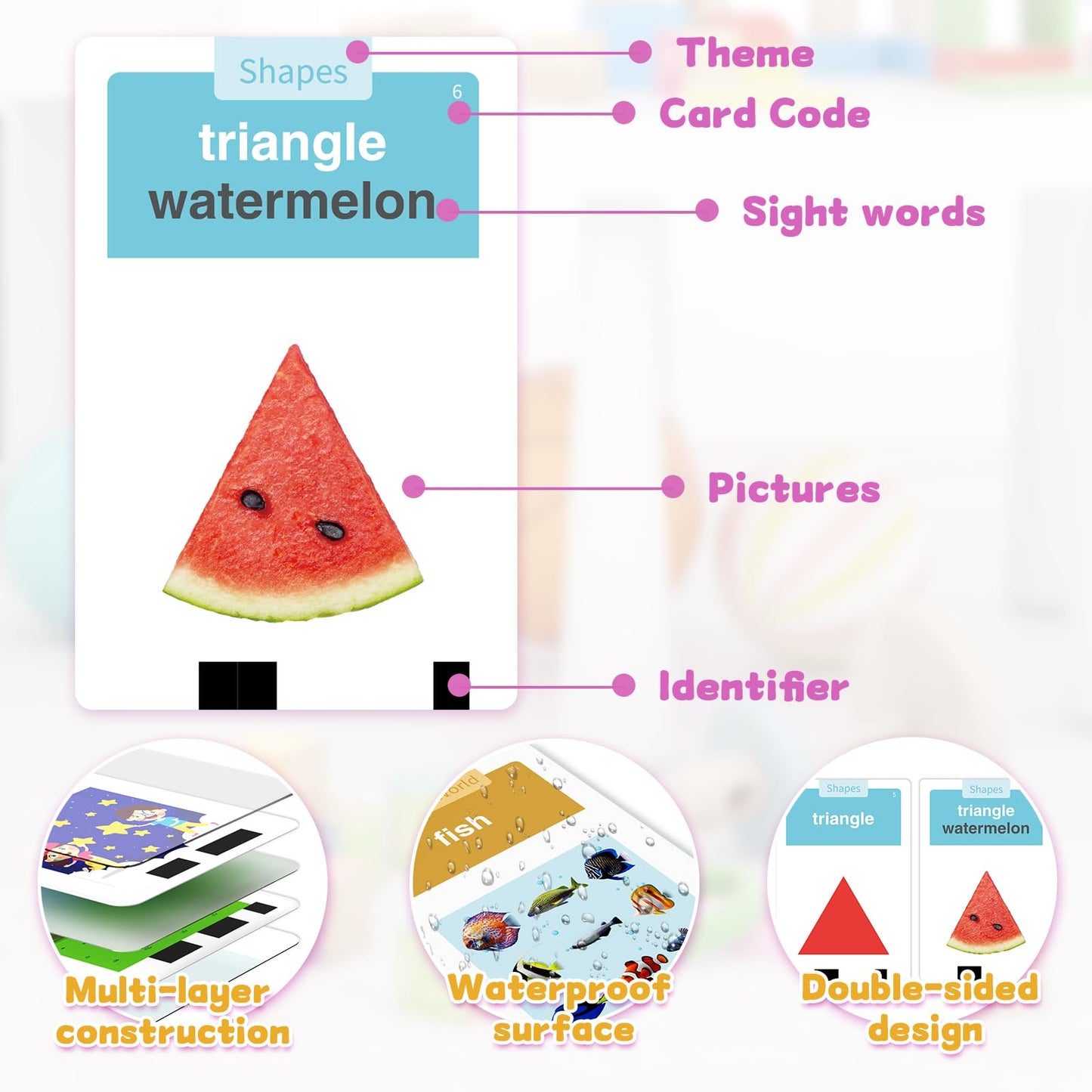 Homestec Toddlers Talking Flash Cards – 288 Sight Words with American Accent