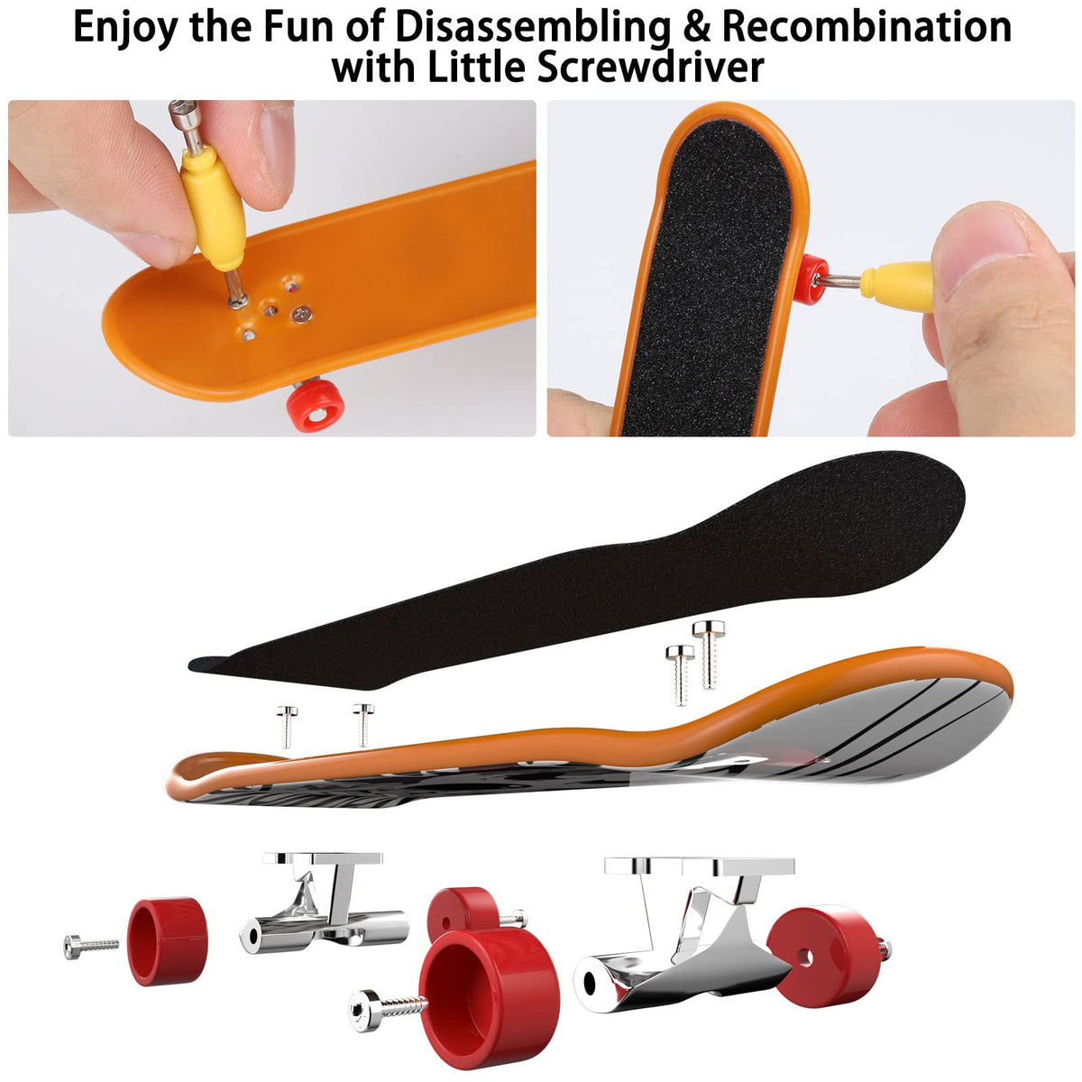HOMETALL Finger Skateboards – 12-Piece Mini Fingerboard Set for Kids | Creative Gift & Fidget Toy