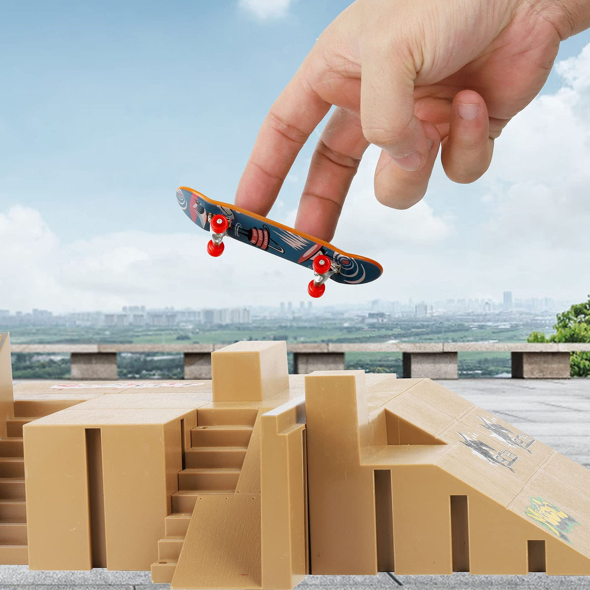 HOMETALL Finger Skateboards – 12-Piece Mini Fingerboard Set for Kids | Creative Gift & Fidget Toy