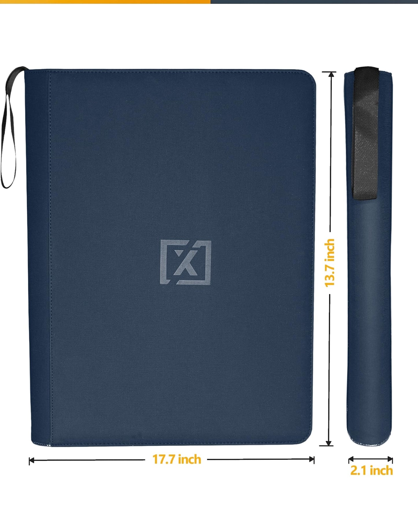 HOMEXPRO X PRO 1000+ Card Binder – 1024 Pockets, 200 Sleeves, Ringless Binder (Midnight Blue)