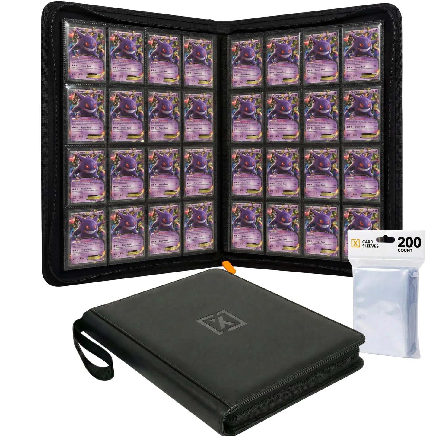 HOMEXPRO X PRO 1000+ Card Binder – 1024-Capacity, 16-Pocket, 200 Sleeves Included