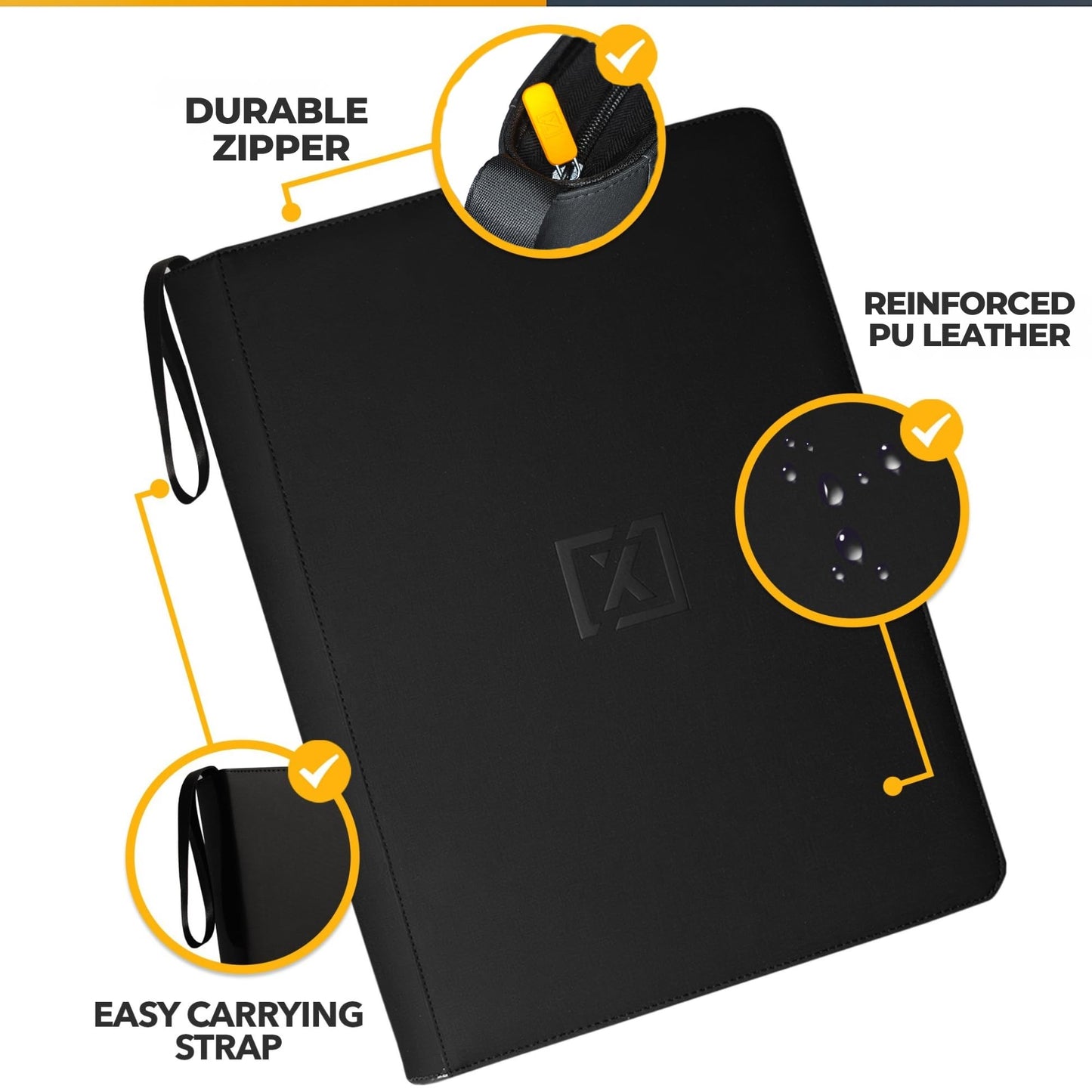 HOMEXPRO X PRO 1000+ Card Binder – 1024-Capacity, 16-Pocket, 200 Sleeves Included