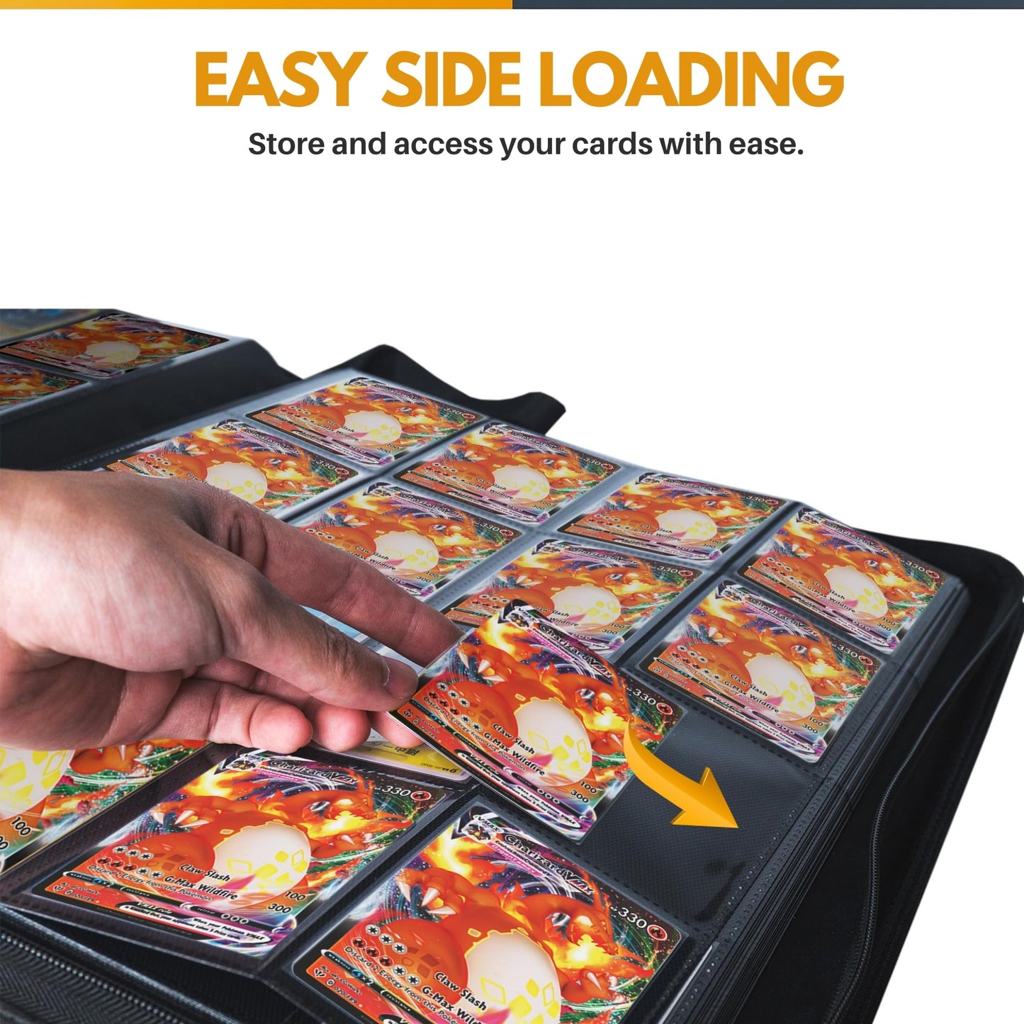 HOMEXPRO X PRO 1000+ Card Binder – 1024-Capacity, 16-Pocket, 200 Sleeves Included