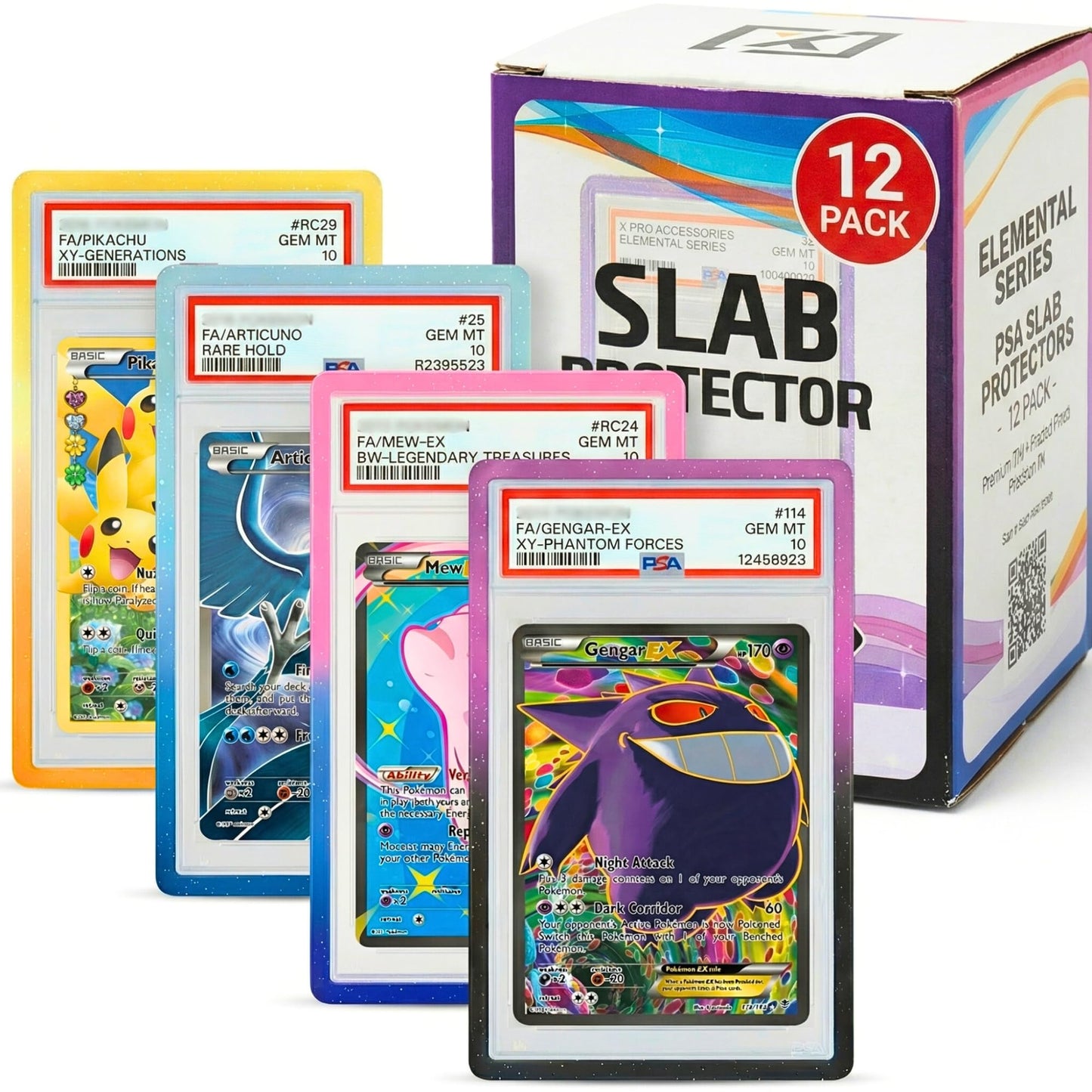 HOMEXPRO X PRO PSA Slab Protector – 12-Pack TPU Bumpers, Elemental Gradients
