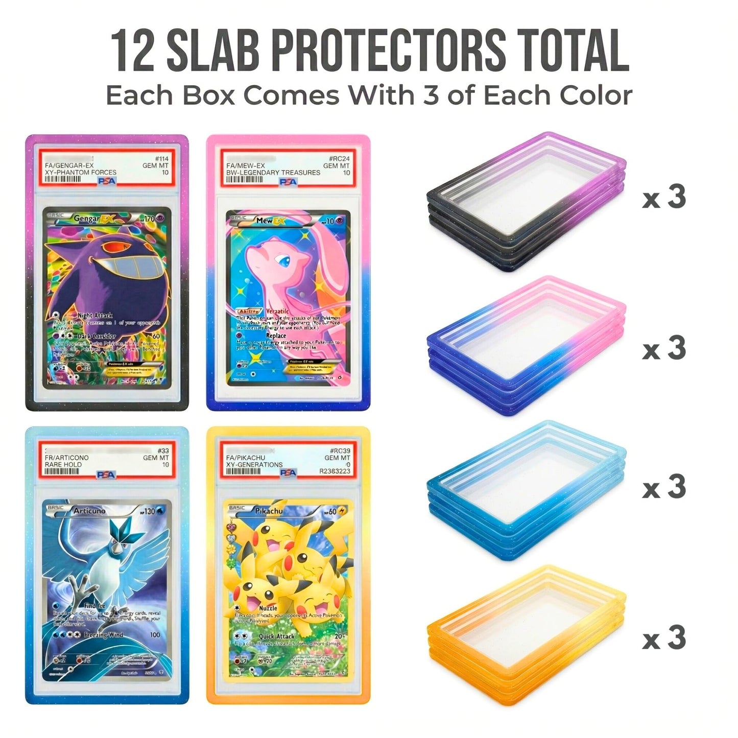 HOMEXPRO X PRO PSA Slab Protector – 12-Pack TPU Bumpers, Elemental Gradients