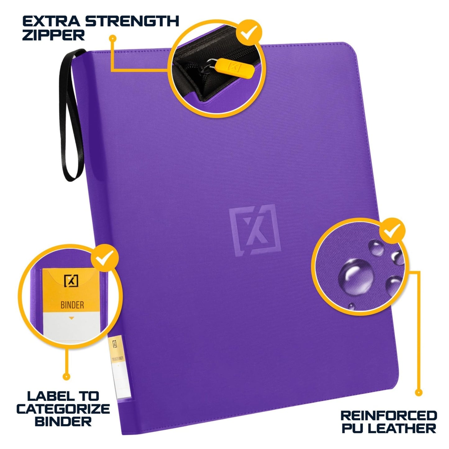 HOMEXPRO X PRO Toploader Binder – 252 Capacity, 9-Pocket Pages, 20 Toploaders Included