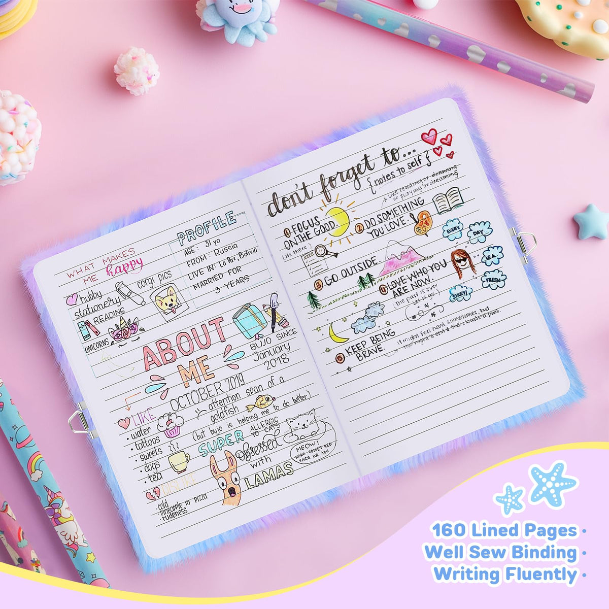 homicozy Mermaid Diary with Lock | Secret Journal for Girls 6-8