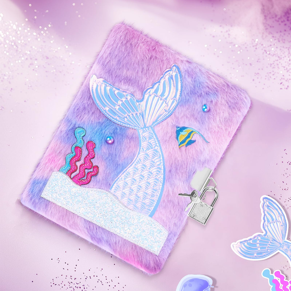 homicozy Mermaid Diary with Lock | Secret Journal for Girls 6-8