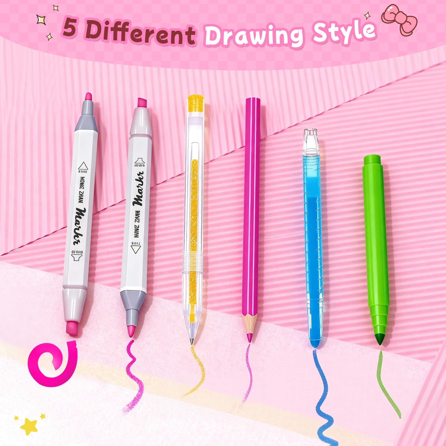 homicozy 106PCS Scented Washable Markers – Unicorn Travel Art Kit for Kids