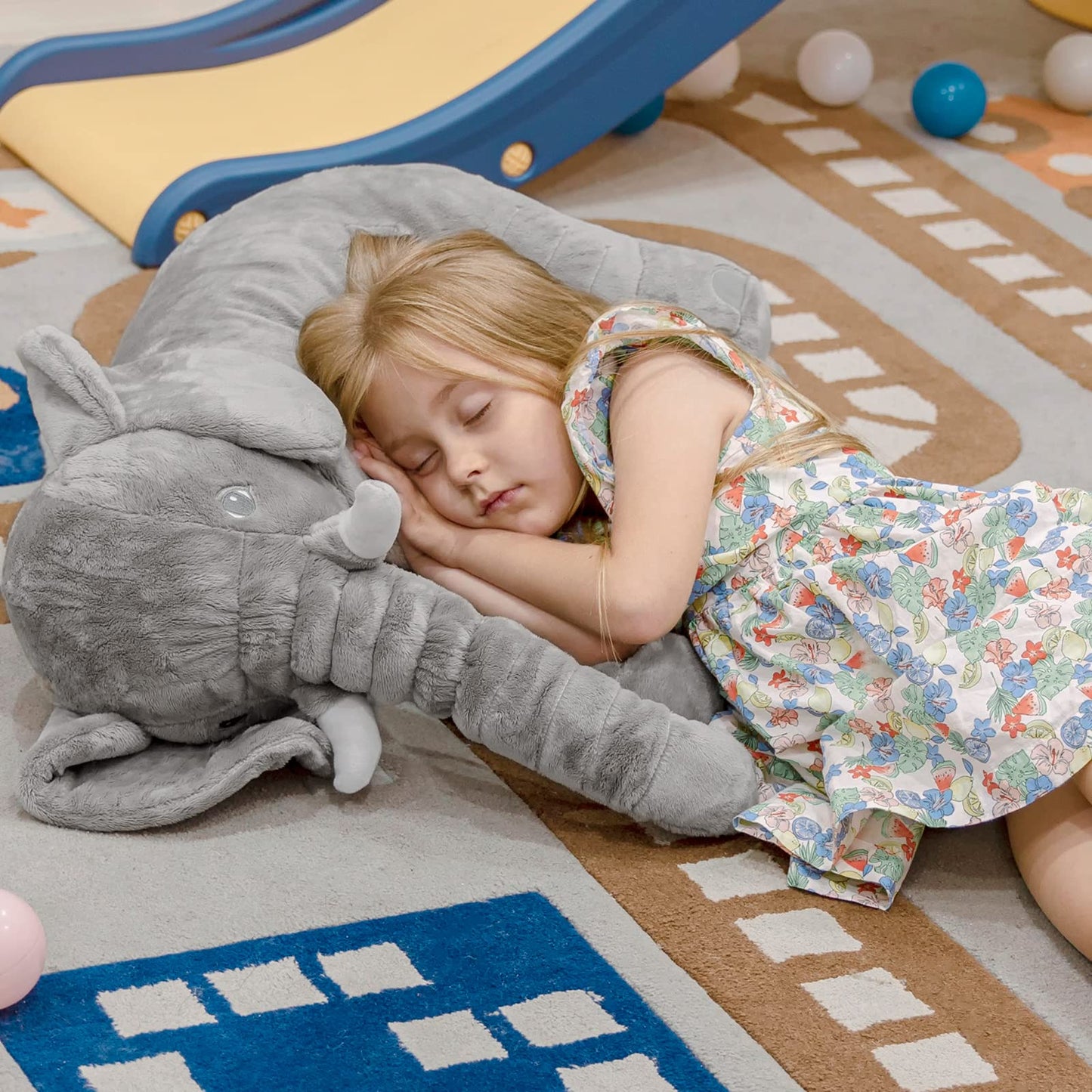 Homily Big Stuffed Elephant – 24-Inch Giant Plush Toy for Kids & Adults
