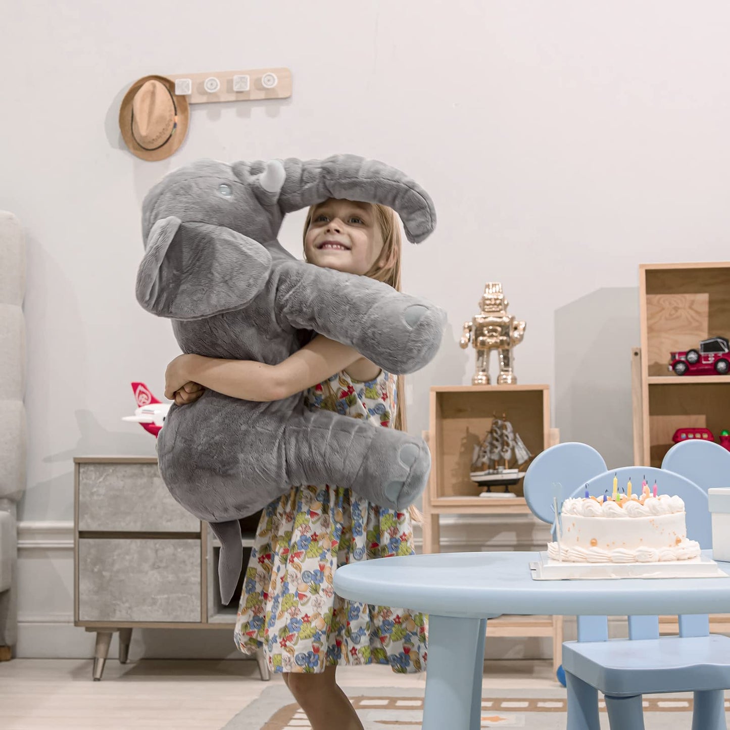 Homily Big Stuffed Elephant – 24-Inch Giant Plush Toy for Kids & Adults