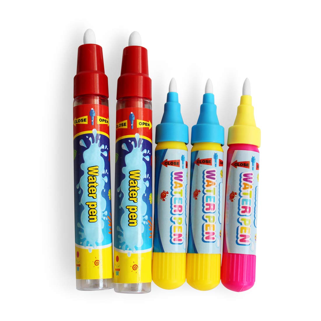 HOMSEEK 5Pcs Water Doodle Pens for Aqua Drawing Mat & Book – Replacement Pens