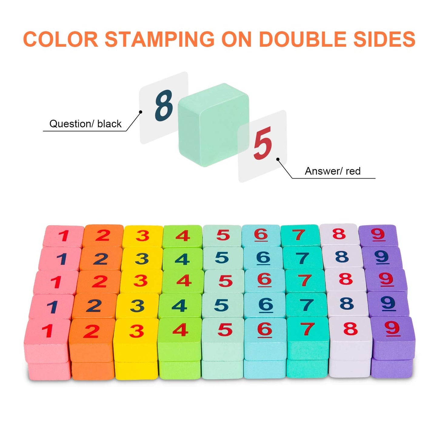 HOMSV & SV Wooden Sudoku Board with Drawer — Colorful 9x9 Brain Teaser for Kids