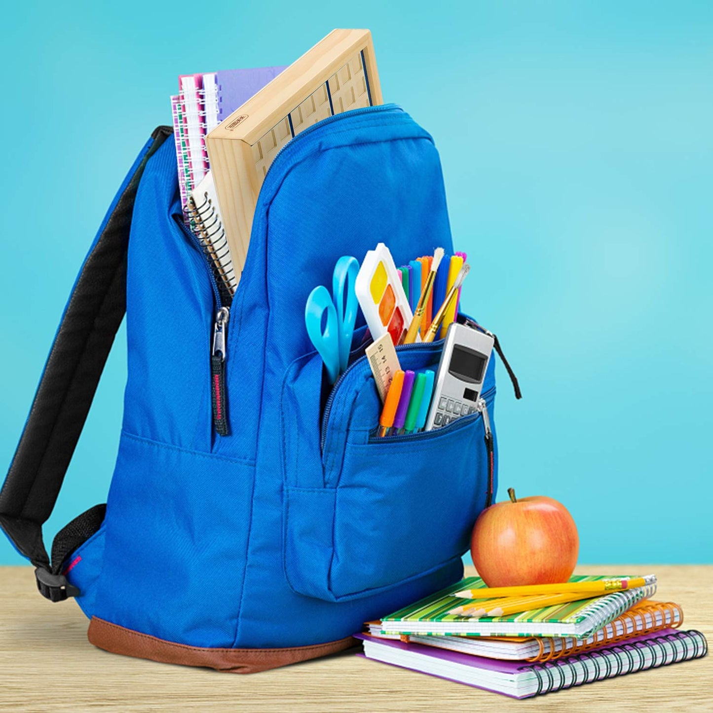 HOMSV & SV Wooden Sudoku Board with Drawer — Colorful 9x9 Brain Teaser for Kids