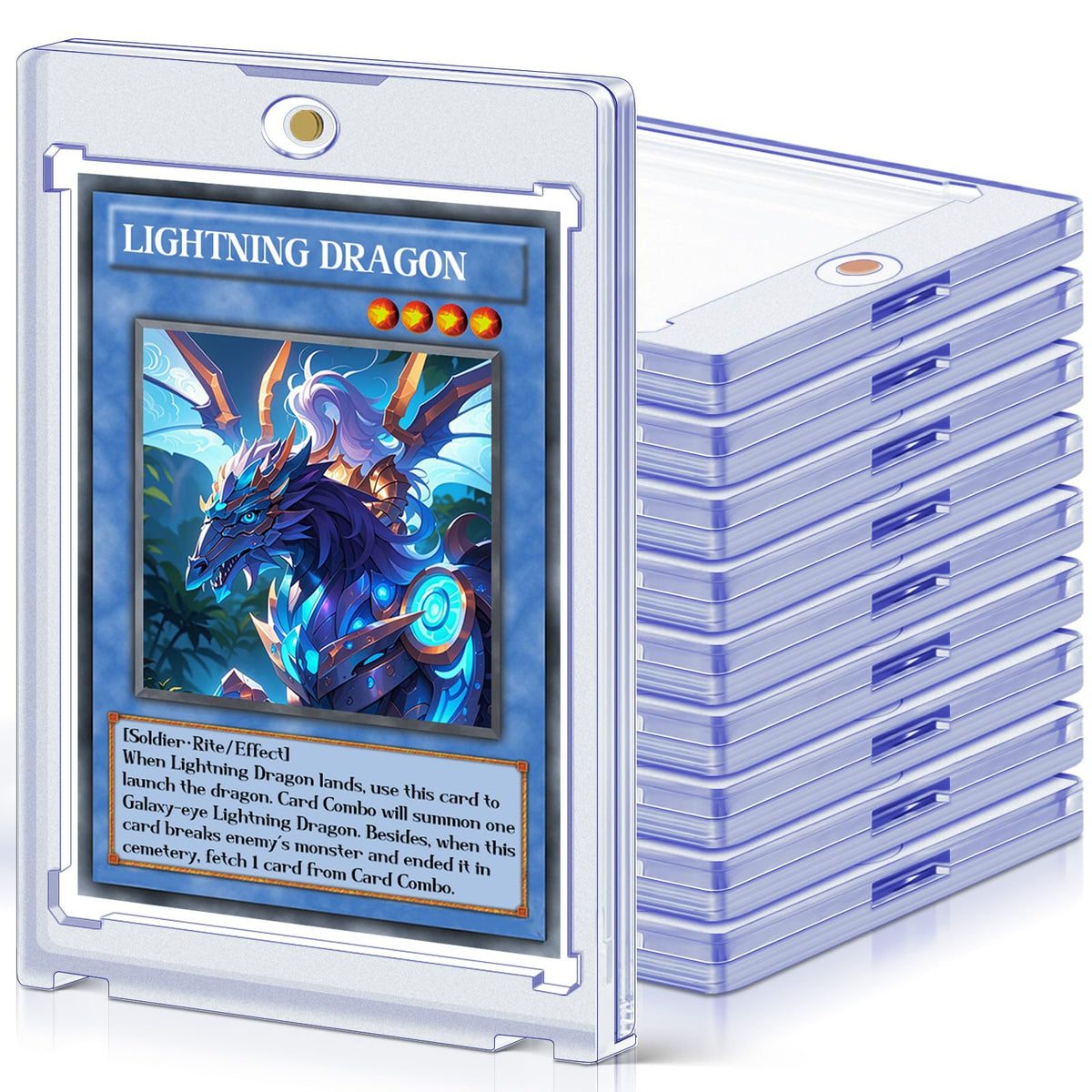 Homthy 10-Pack Magnetic Card Holders – 35pt Sleeves for MTG, Sports & Baseball Cards