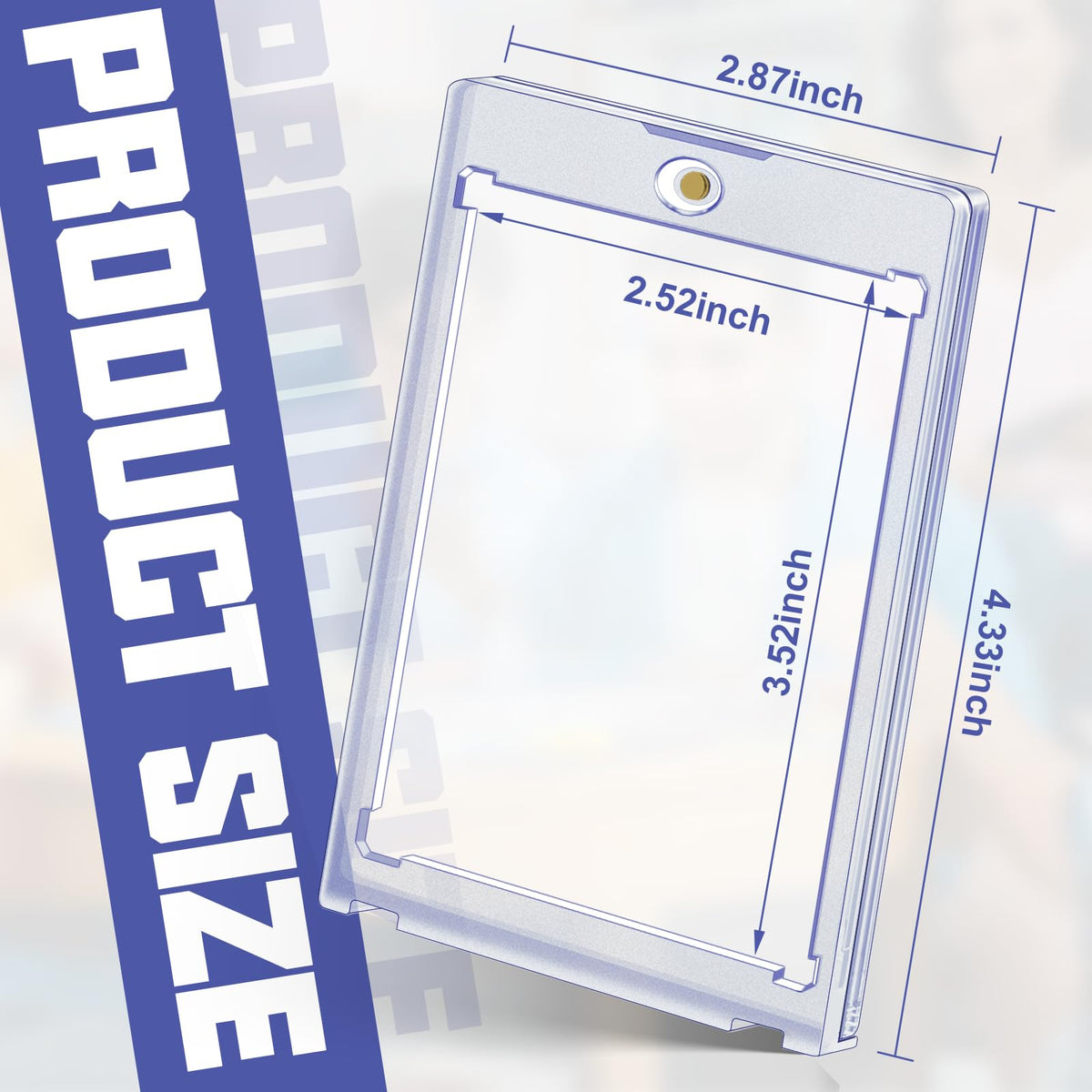 Homthy 10-Pack Magnetic Card Holders – 35pt Sleeves for MTG, Sports & Baseball Cards