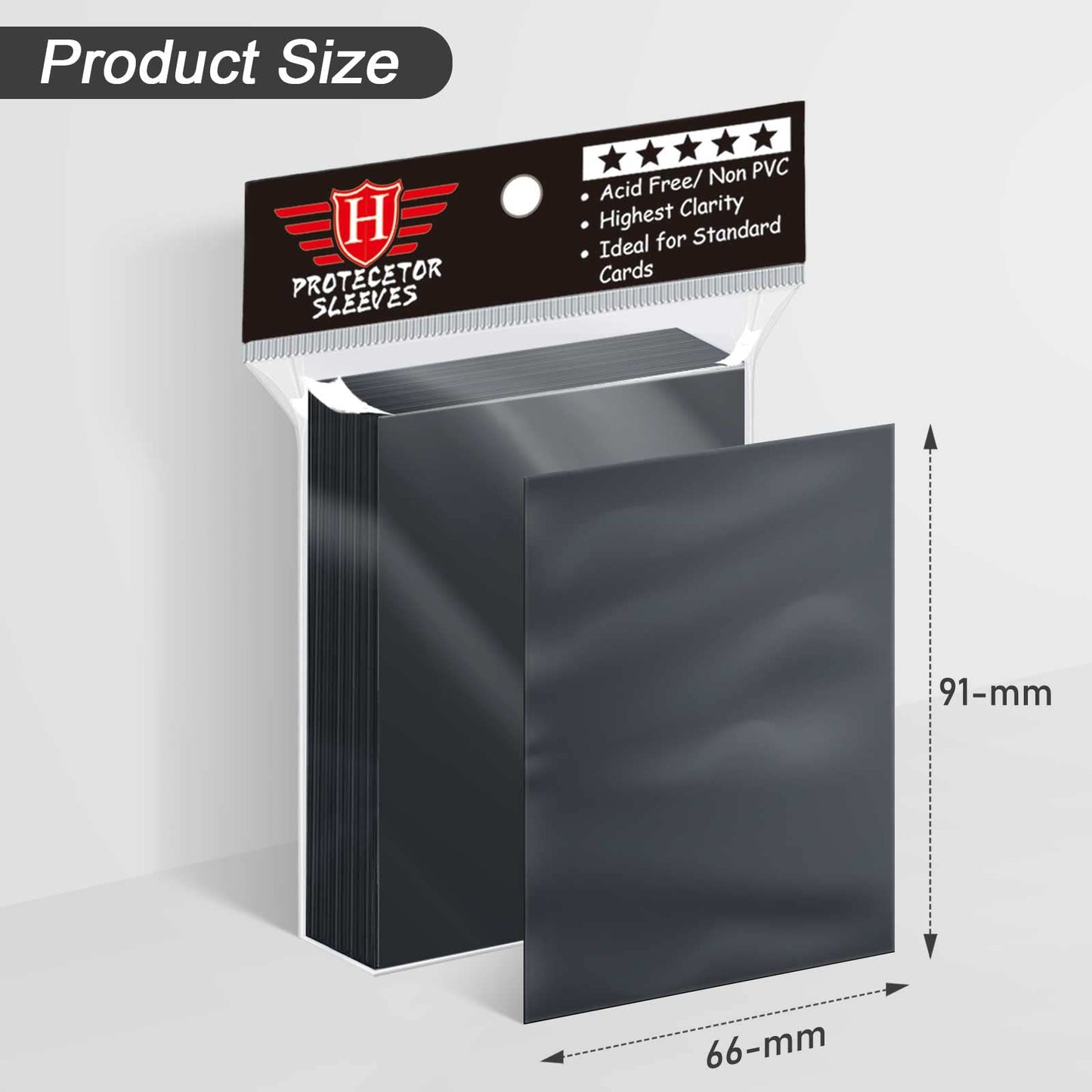 Homthy 500 Pcs Black Card Sleeves Toploaders – Standard Trading Card Protectors for MTG, Baseball & Sports Cards