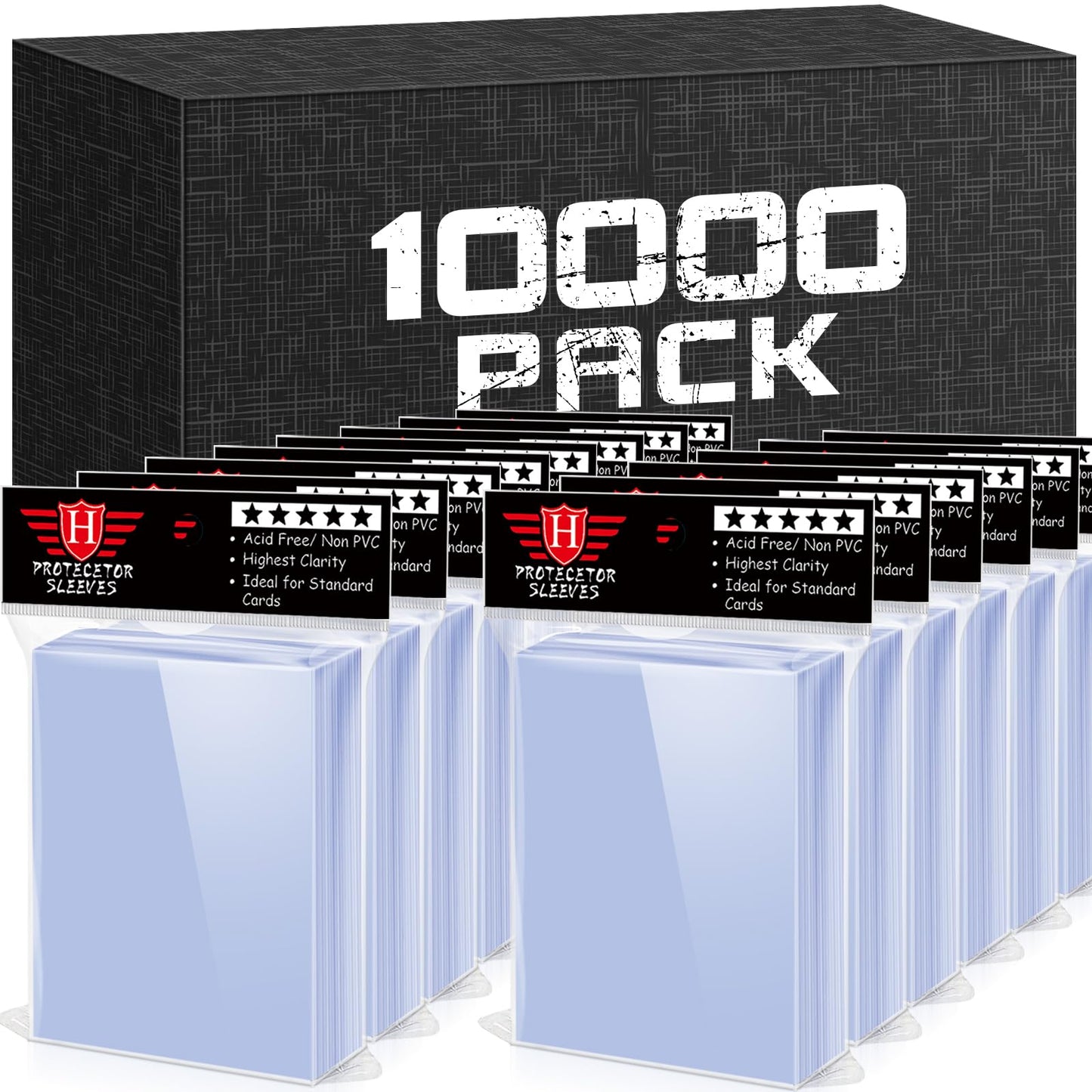 Homthy 10000 PCS Card Sleeves – 100 Pack Clear Plastic Card Protectors for Baseball, MTG, and Standard Trading Cards