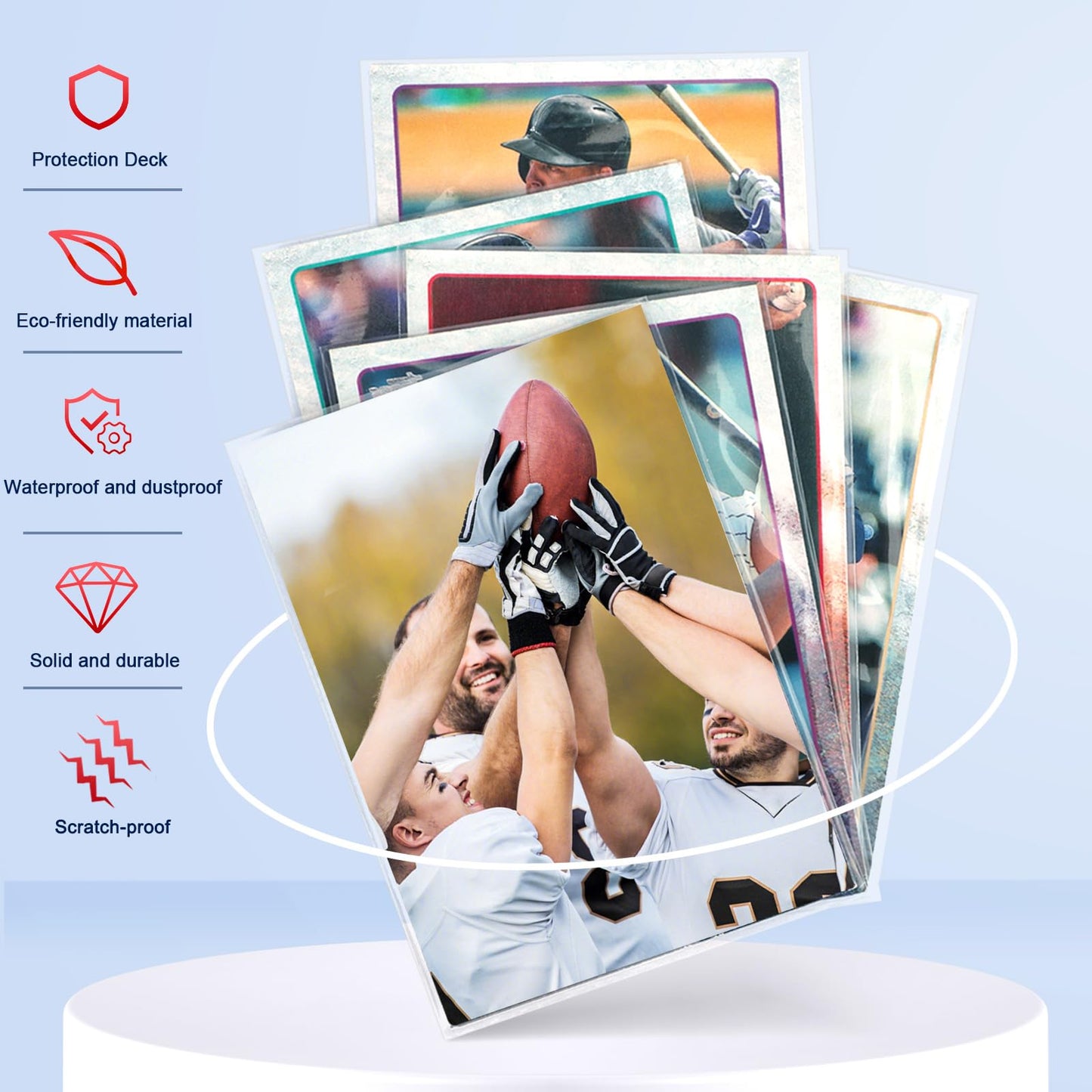 Homthy 10000 PCS Card Sleeves – 100 Pack Clear Plastic Card Protectors for Baseball, MTG, and Standard Trading Cards