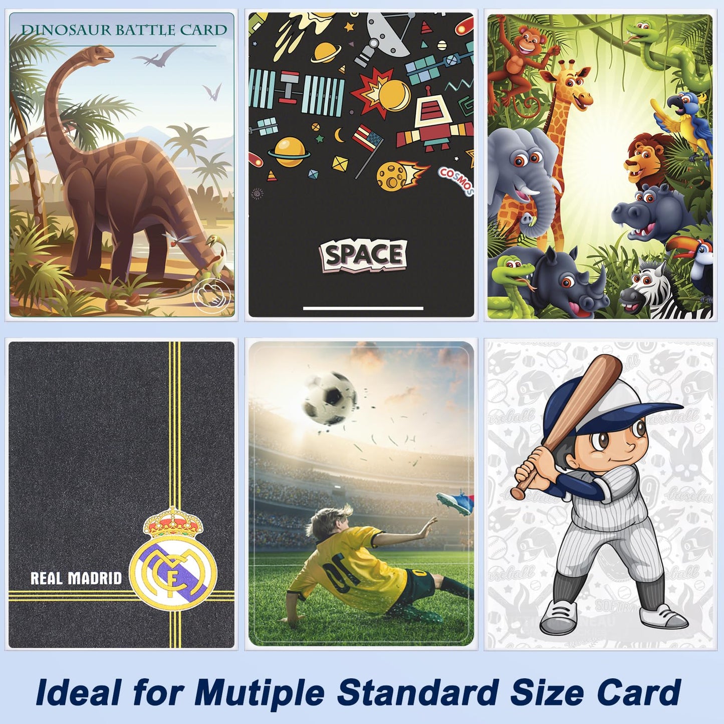 Homthy 10000 PCS Card Sleeves – 100 Pack Clear Plastic Card Protectors for Baseball, MTG, and Standard Trading Cards