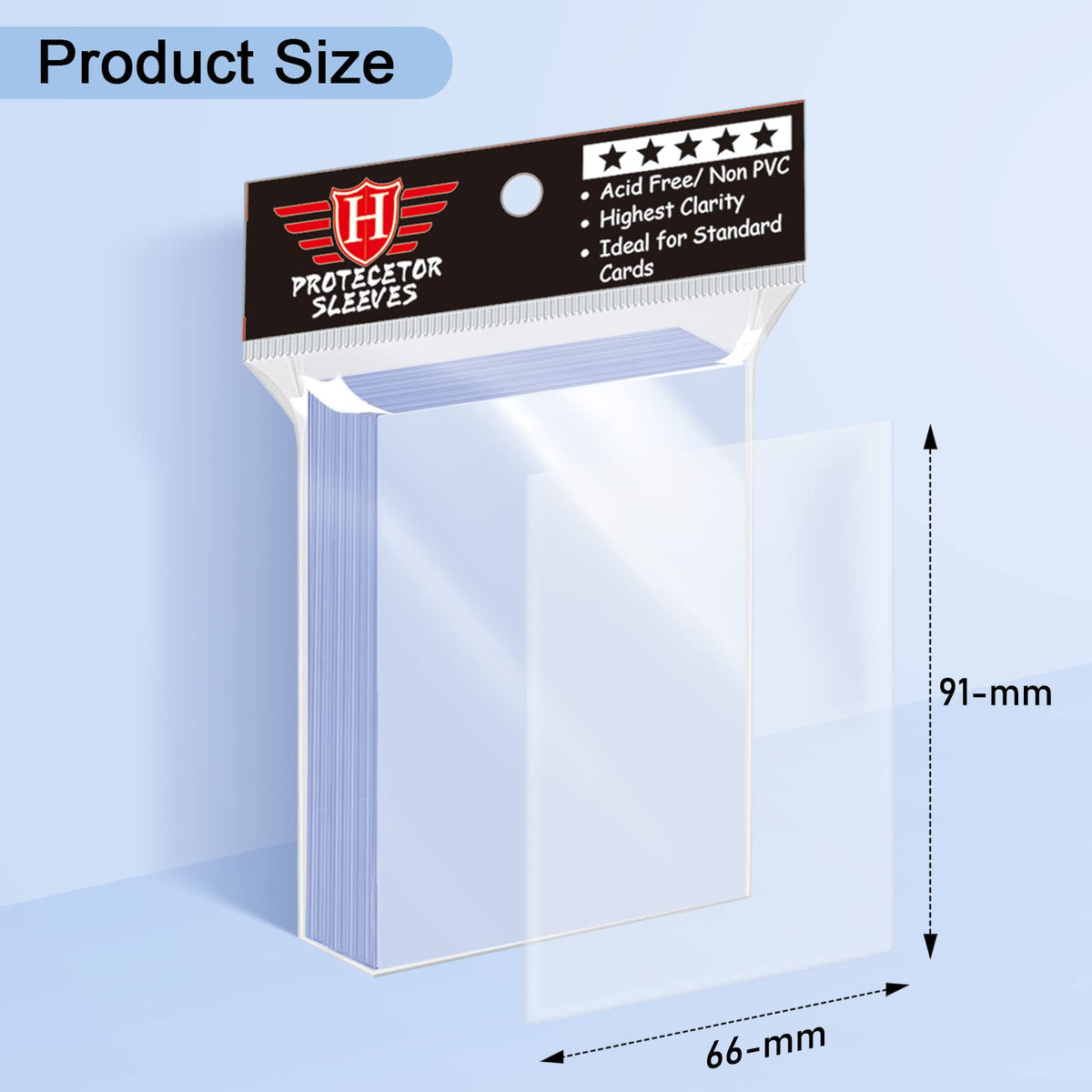 Homthy 500-Count Card Sleeves – Clear Non-PVC Protectors for MTG & Baseball Cards
