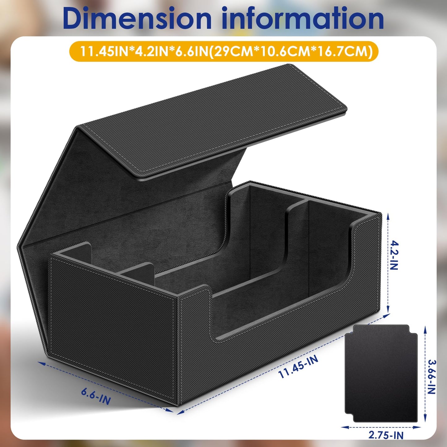 Homthy 1200+ Card Deck Case – Magnetic Leather Card Storage for MTG, TCG & Sports Cards