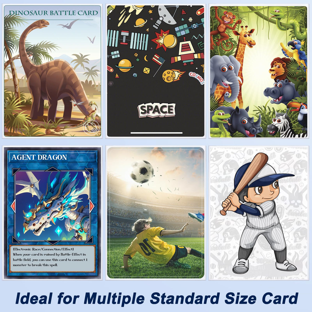 Homthy 500-Count Card Sleeves – Clear Non-PVC Protectors for MTG & Baseball Cards