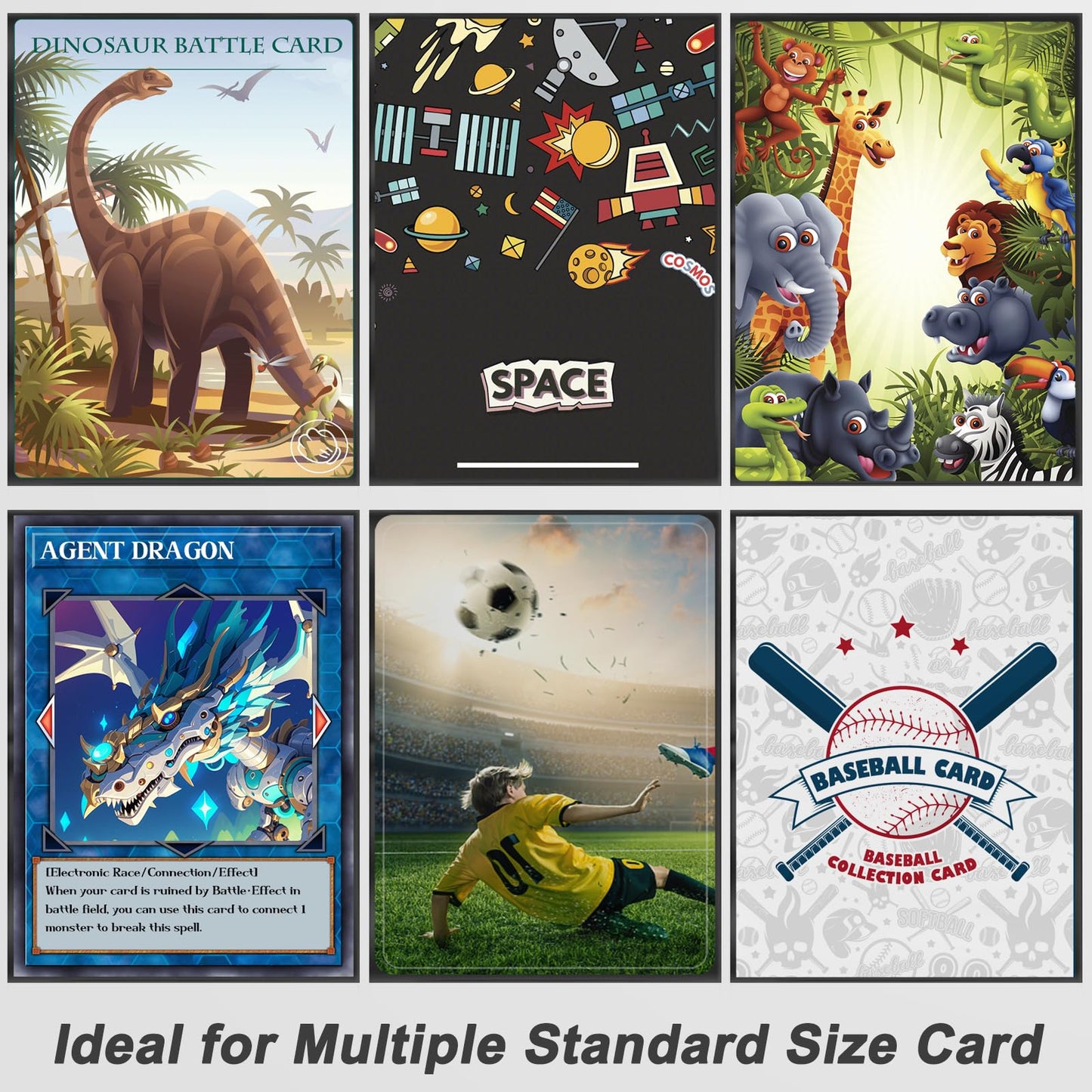 Homthy 500 Pcs Black Card Sleeves Toploaders – Standard Trading Card Protectors for MTG, Baseball & Sports Cards