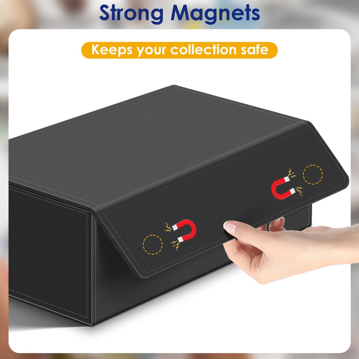 Homthy 1200+ Card Deck Case – Magnetic Leather Card Storage for MTG, TCG & Sports Cards