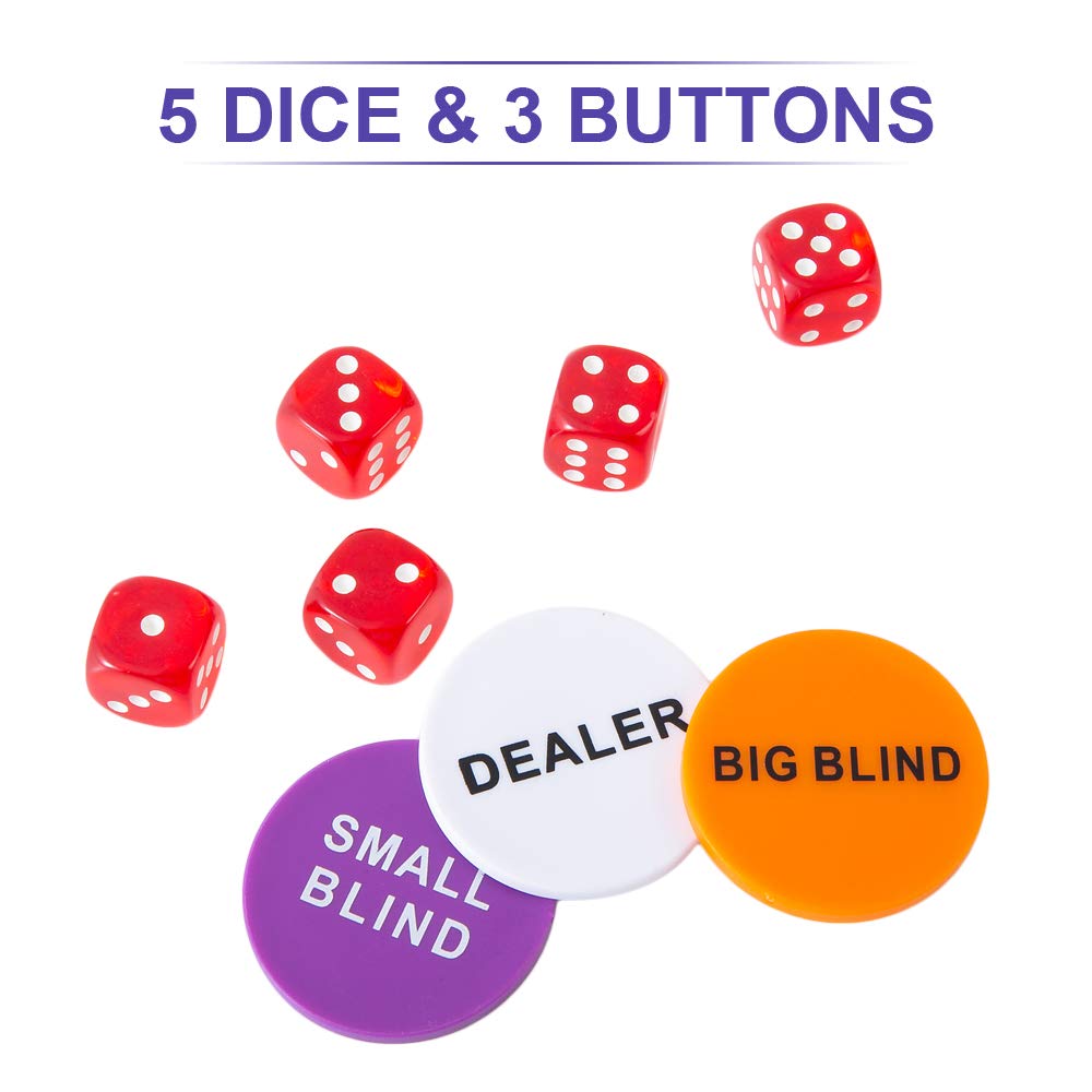 Homwom Poker Chip Set – 200PCS with Aluminum Case, 11.5g Chips for Texas Hold’em & Blackjack