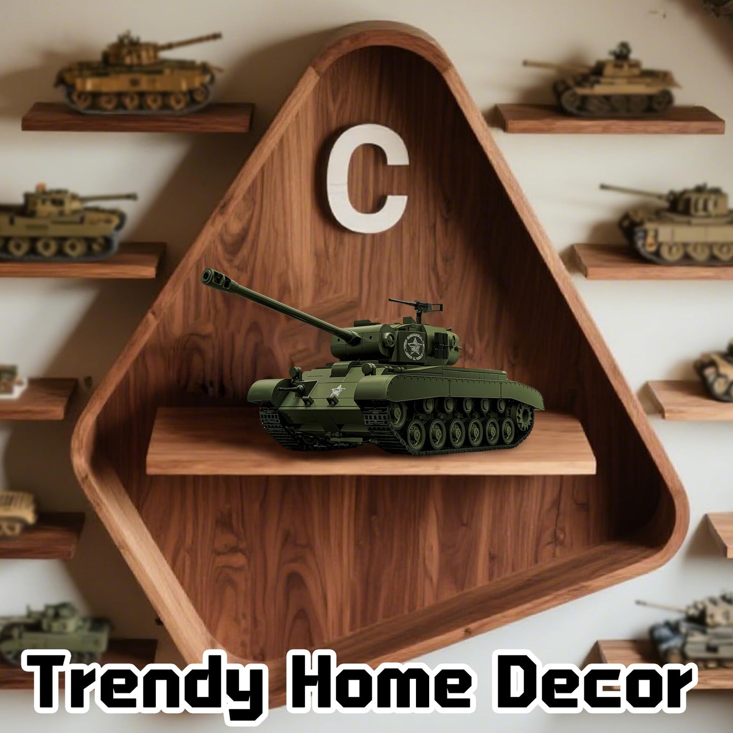 honchoes M26 Pershing Tank Building Set – 1:28 Scale WW2 Military Vehicle Model