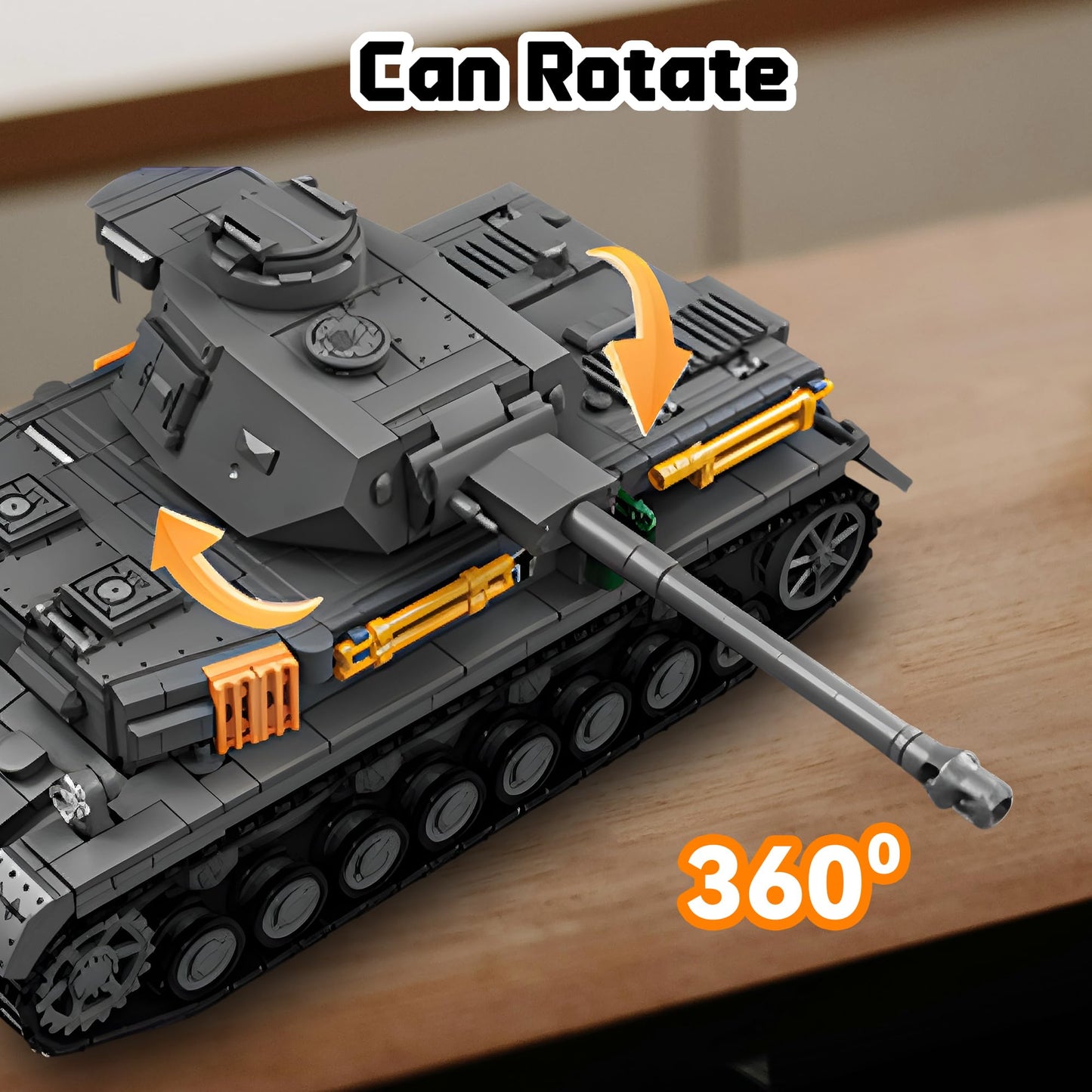 honchoes Panzer IV Tank Building Set 1:28 Scale | WW2 Military Vehicle Model for Adults