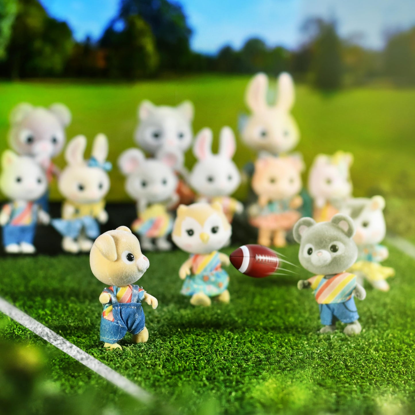 Honey Bee Acres Playground Pals – 9 Animal Figures with Removable Outfits