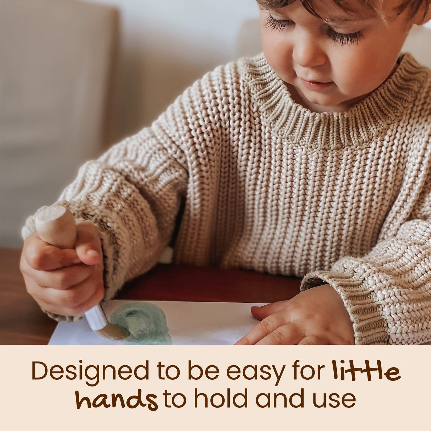 Honeysticks My First Paint Brush Set – 3-Pack for Babies & Toddlers | Jumbo Handles, Vegan Bristles