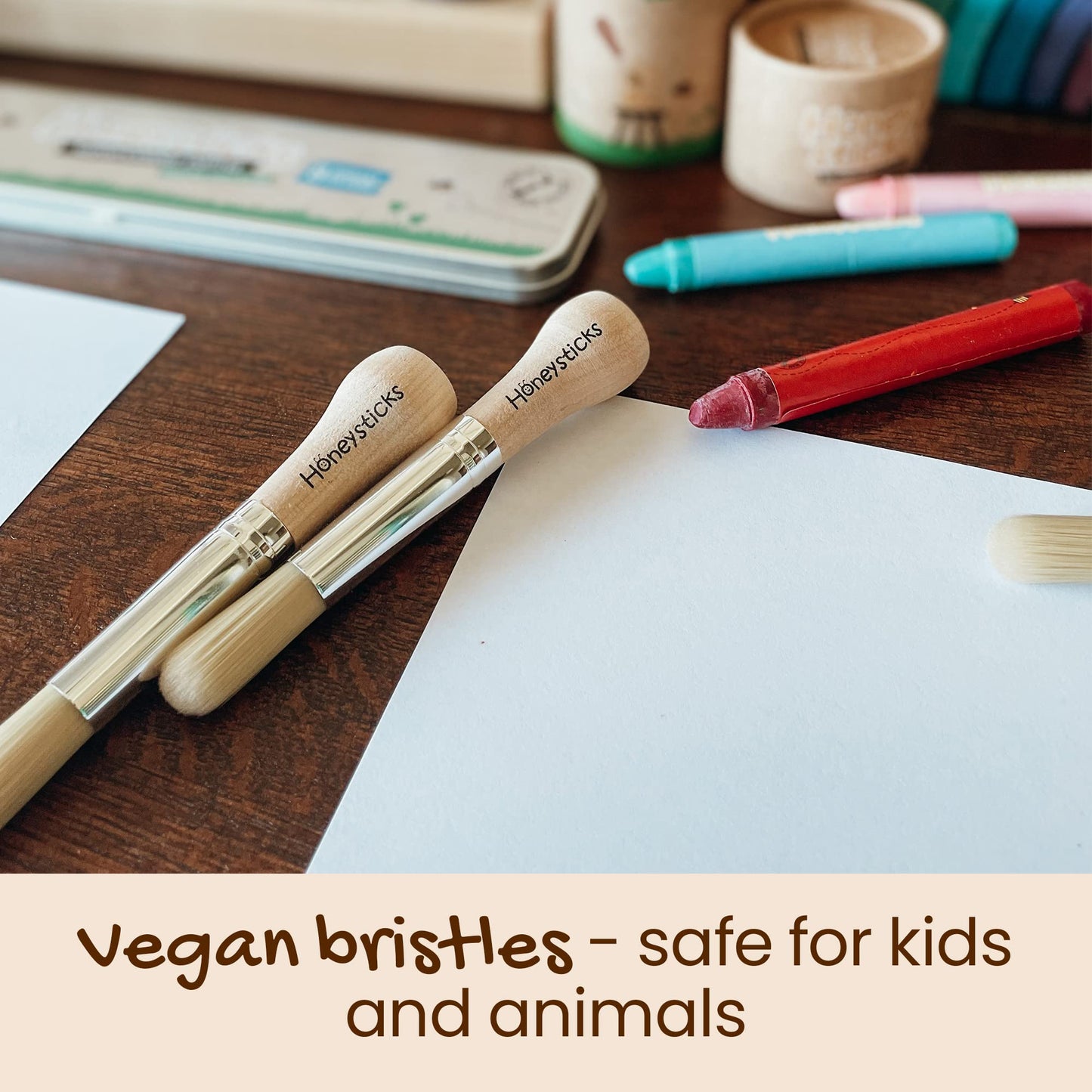 Honeysticks My First Paint Brush Set – 3-Pack for Babies & Toddlers | Jumbo Handles, Vegan Bristles