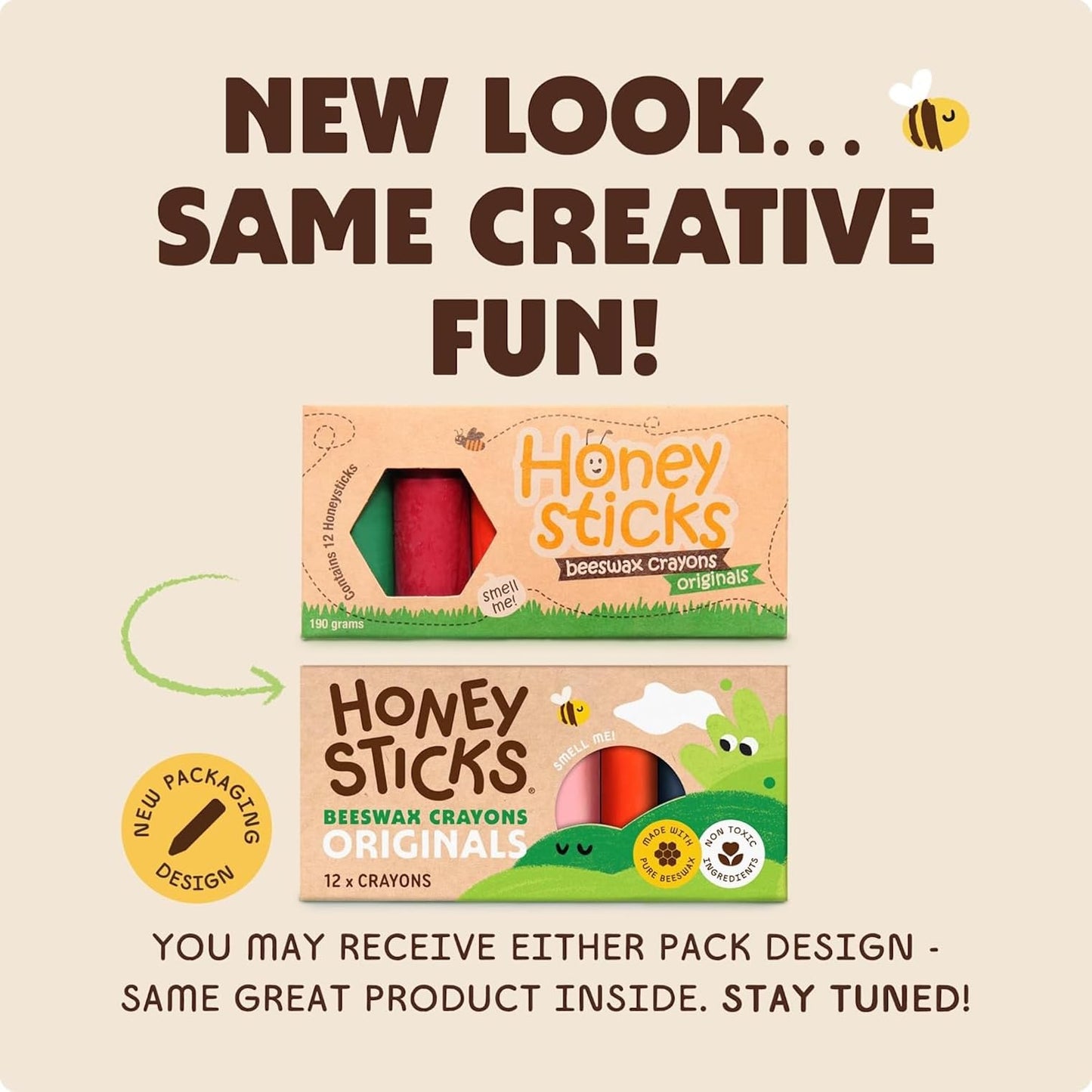 Honeysticks 100% Pure Beeswax Crayons (12 Pack) – Non-Toxic, Handmade in New Zealand for Toddlers