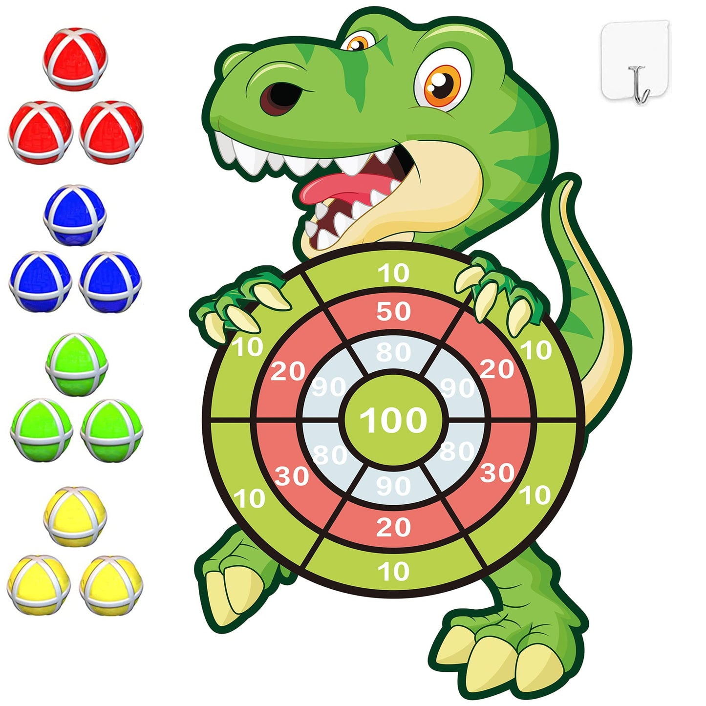 HONGID 30-Inch Dinosaur Dart Board – Indoor & Outdoor Family Fun for Kids 4–12