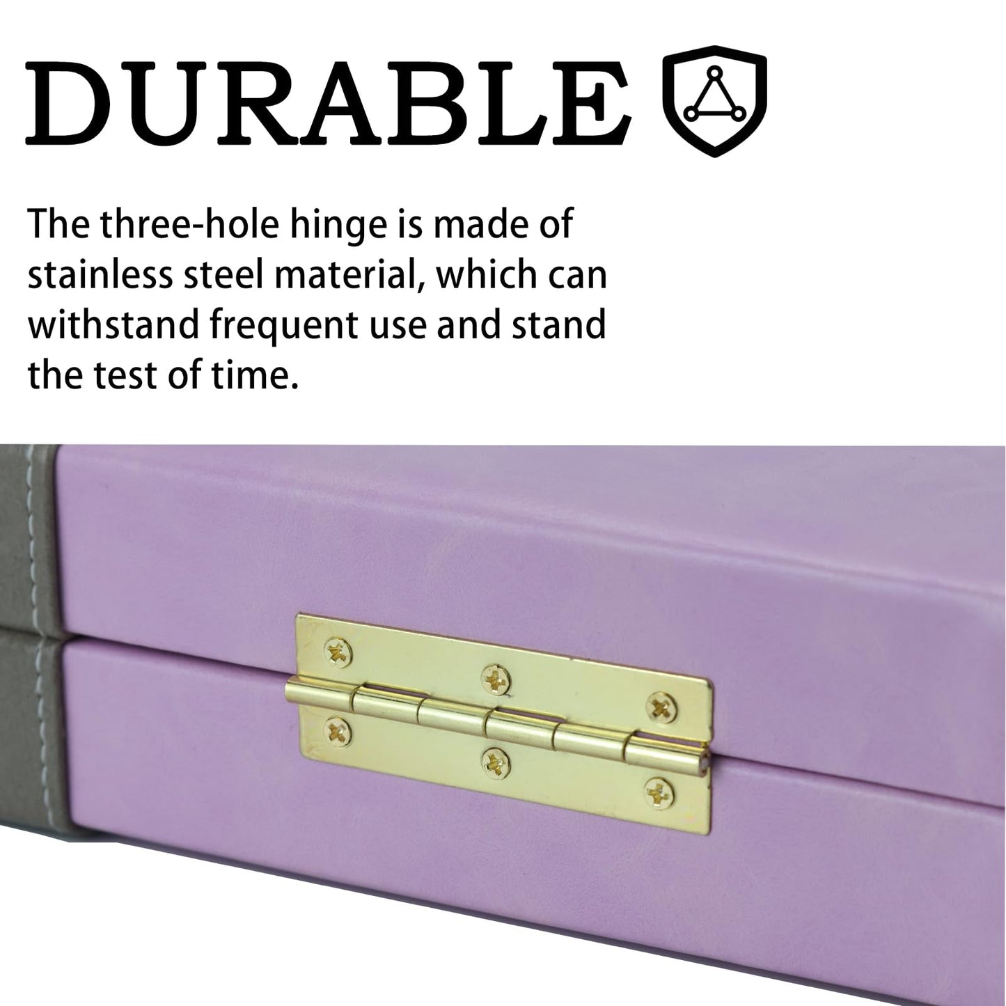 HONGSHUYEE 15-Inch Purple Backgammon Set with Premium Leather Case | Portable Travel Board Game