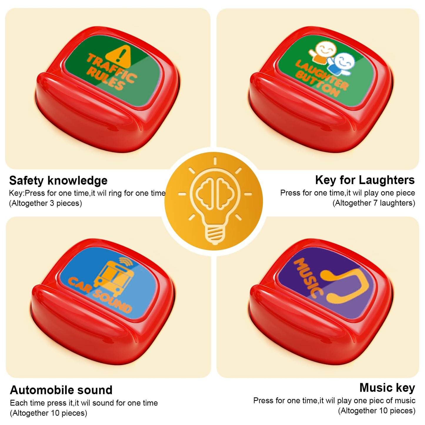 HONGTUO School Bus Toy with Sound and Light | Realistic Steering Wheel & Music Education for Toddlers