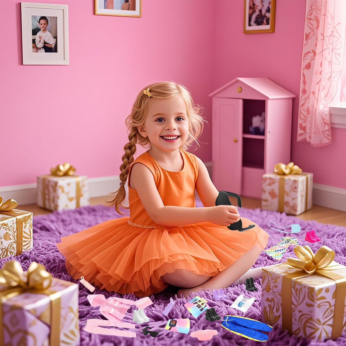 HONLAELLA 24 Pcs Doll Clothes & Accessories Set for 11.5-Inch Dolls – Sport & Street Style