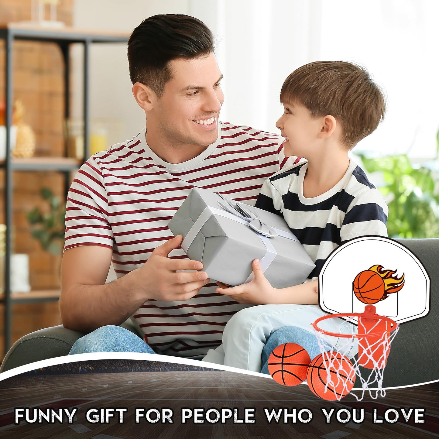 Honoson 3 Sets Indoor Trash Can Basketball Game Set (Vibrant) – Clip-On Hoops, 6 Balls & 3 Pumps