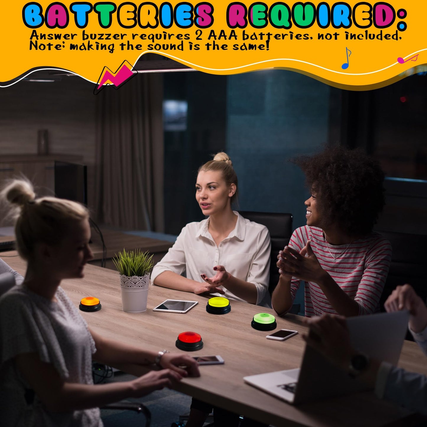 Honoson 8-Piece Recordable Buzzers for Trivia Games | Classroom Team Buzzers