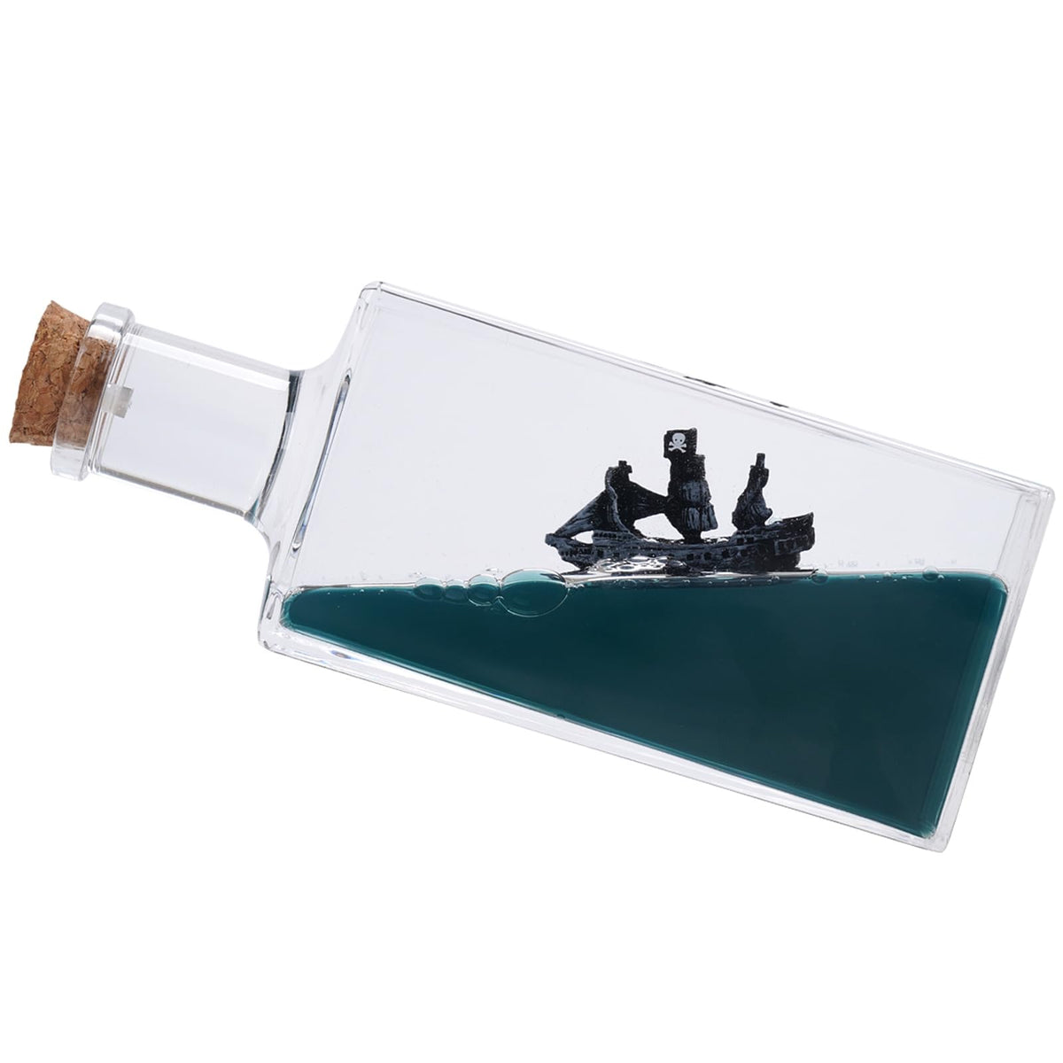 Honsheng Unsinkable Black Pearl Ship — Liquid Wave Desk Toy & Gift Ornament