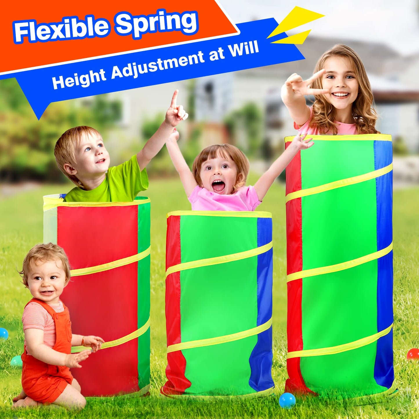 Hoohtoot Kids Crawl Through Play Tunnel — Pop-Up Baby Play Tunnel for Toddlers