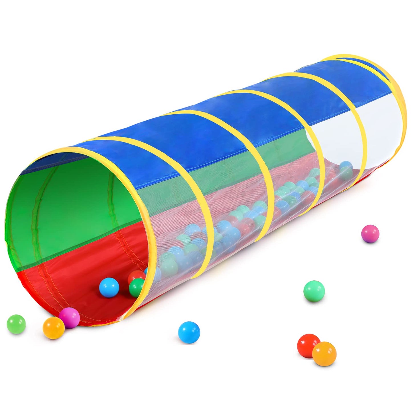 Hoohtoot Kids Crawl Through Play Tunnel — Pop-Up Baby Play Tunnel for Toddlers